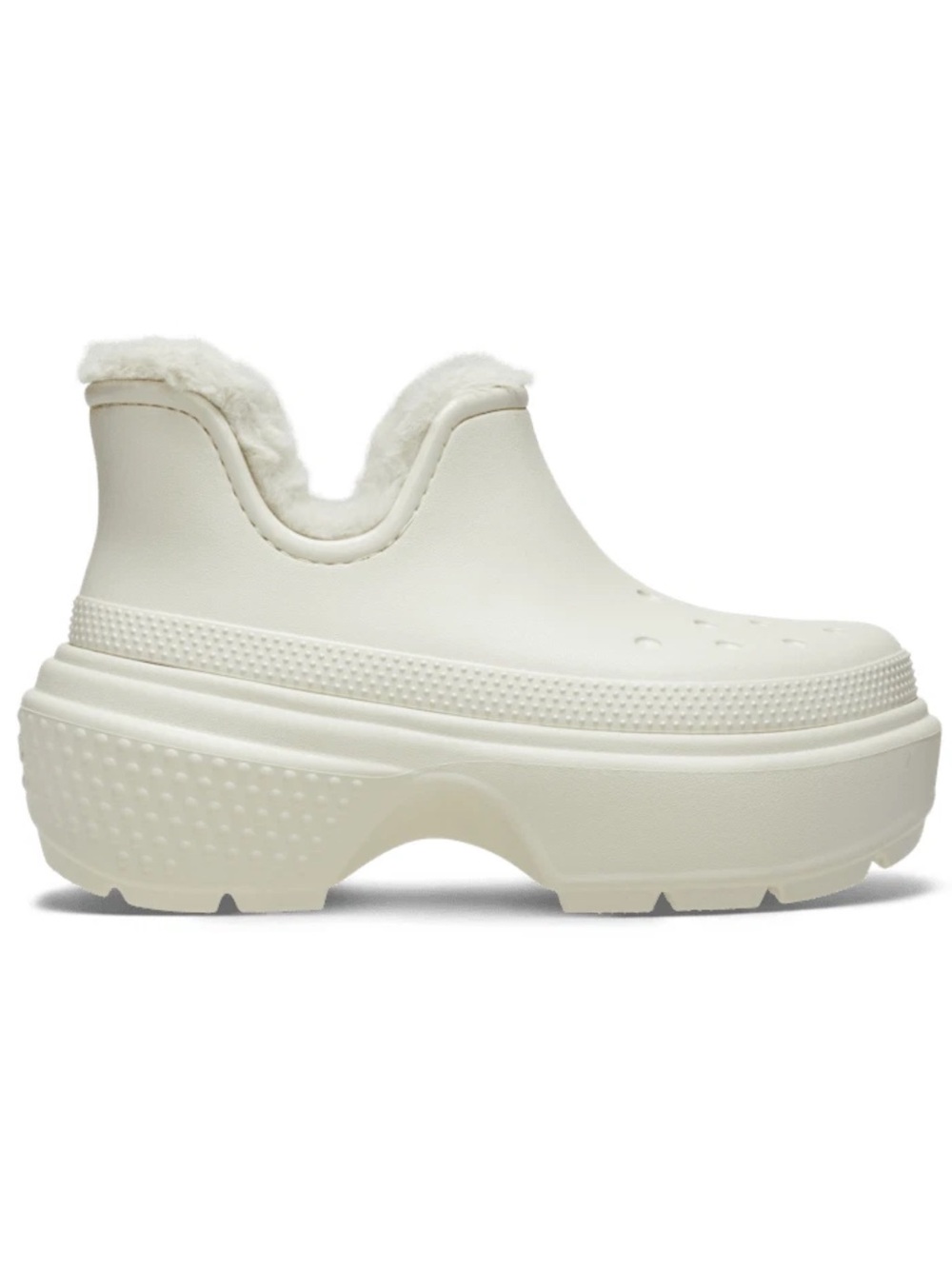 White Crocs Stomp Lined Shorty Boot Size 9
